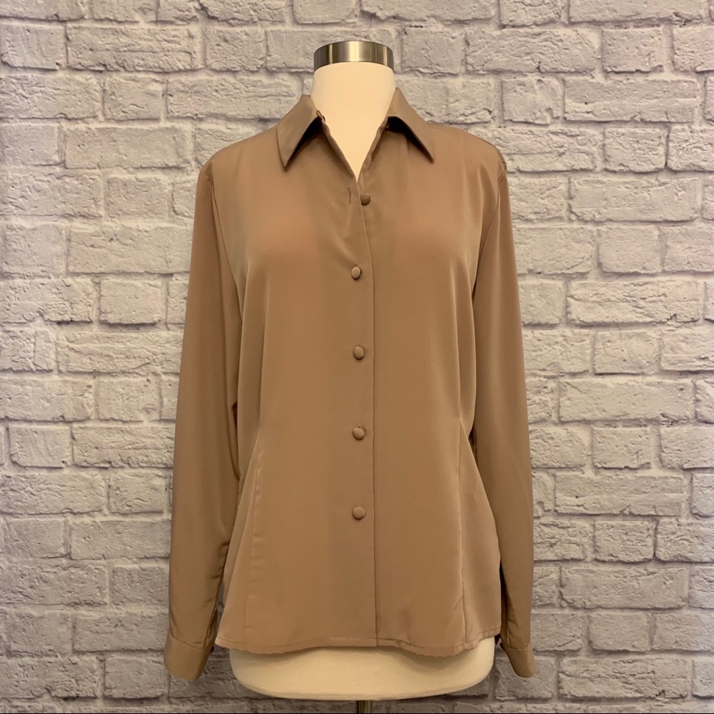 Christie & Jill Covered Button Blouse